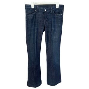 Citizens Of Humanity Indigo Low Waist Full Leg Denim Jeans Wide Leg Size 30